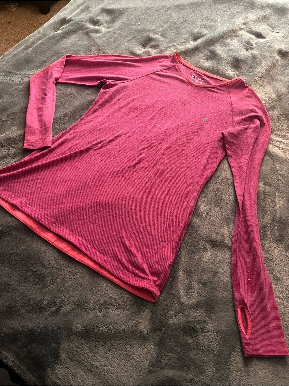 Champion Long-Sleeve Athletic Tee - Raspberry Pink